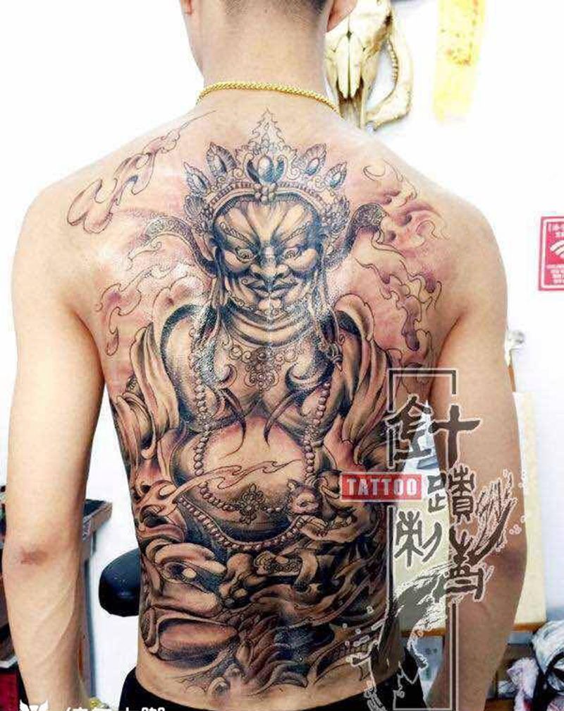 黄财神纹身图片