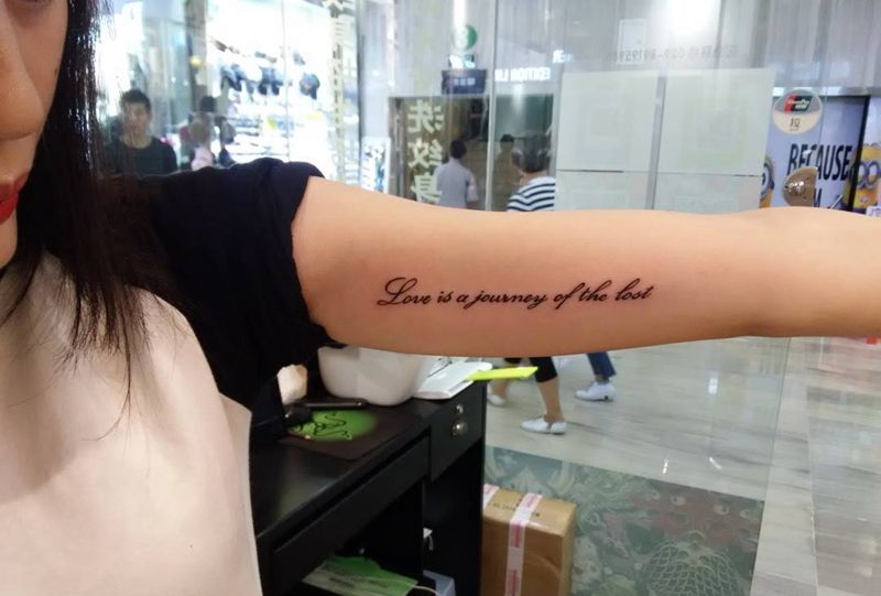 字体纹身纹身图片_西安刺青小西安字符手臂成品原创纹身图案