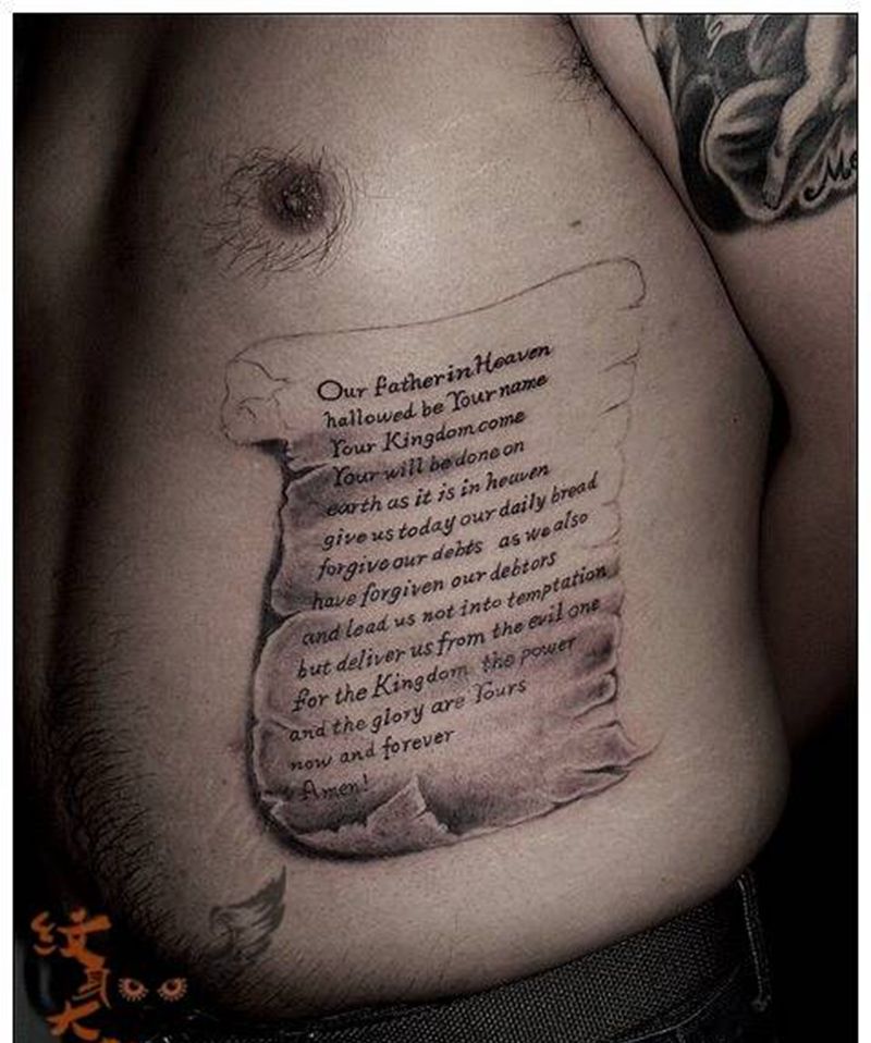 同道堂刺青-各式纹身作品纹身图片_肖像写实国画欧美宗教原创鬼神肩部颈部胸部纹身图案