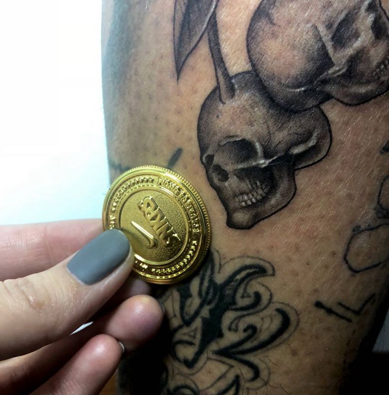 樱桃骷髅纹身图片