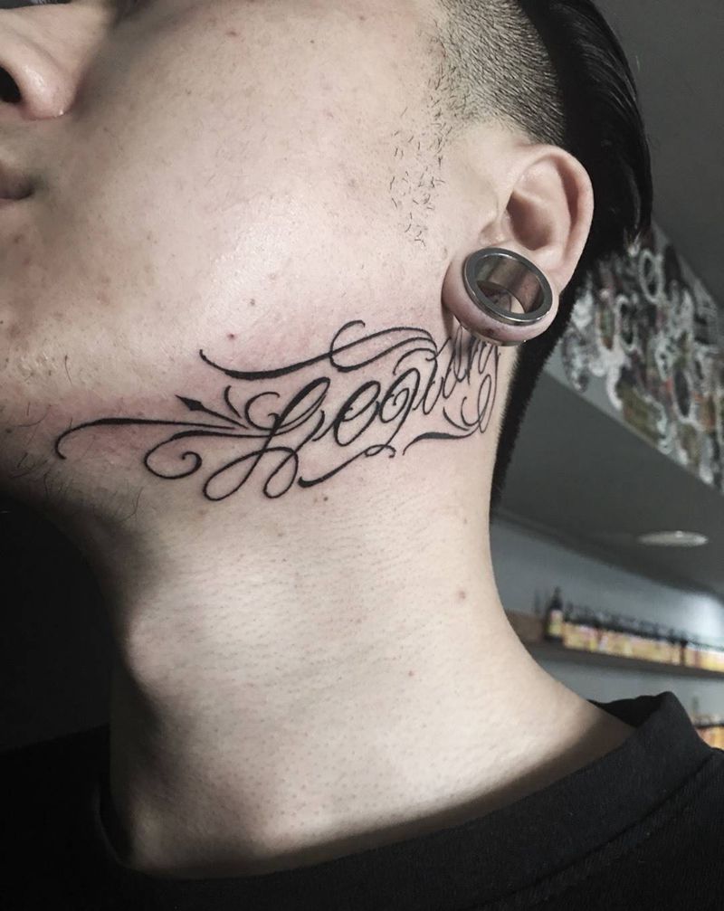 花体字纹身图片