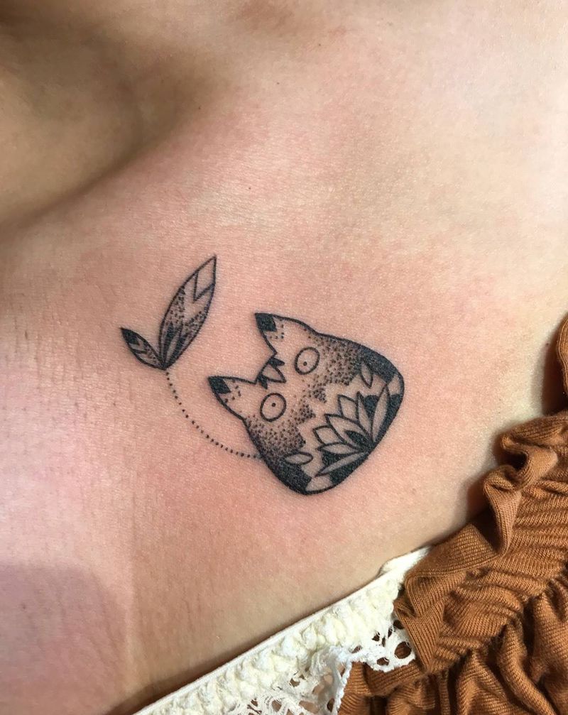 猫纹身图片_西安刺青修改肖像西安小英文清新手稿成品纹身图案