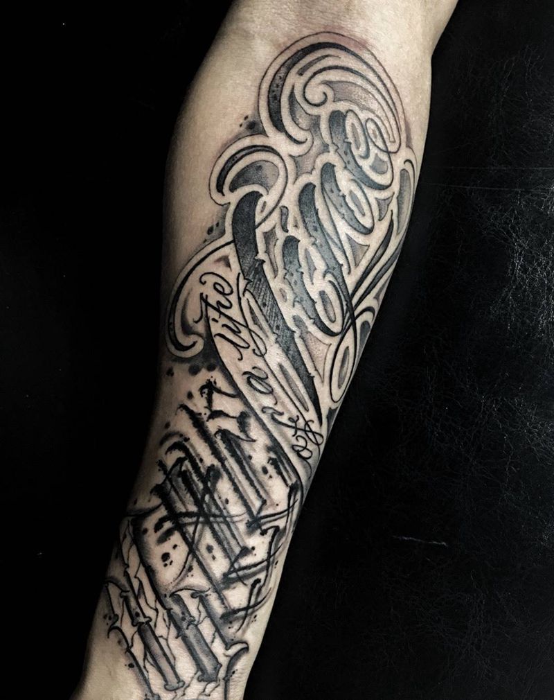 原创花体字纹身图片