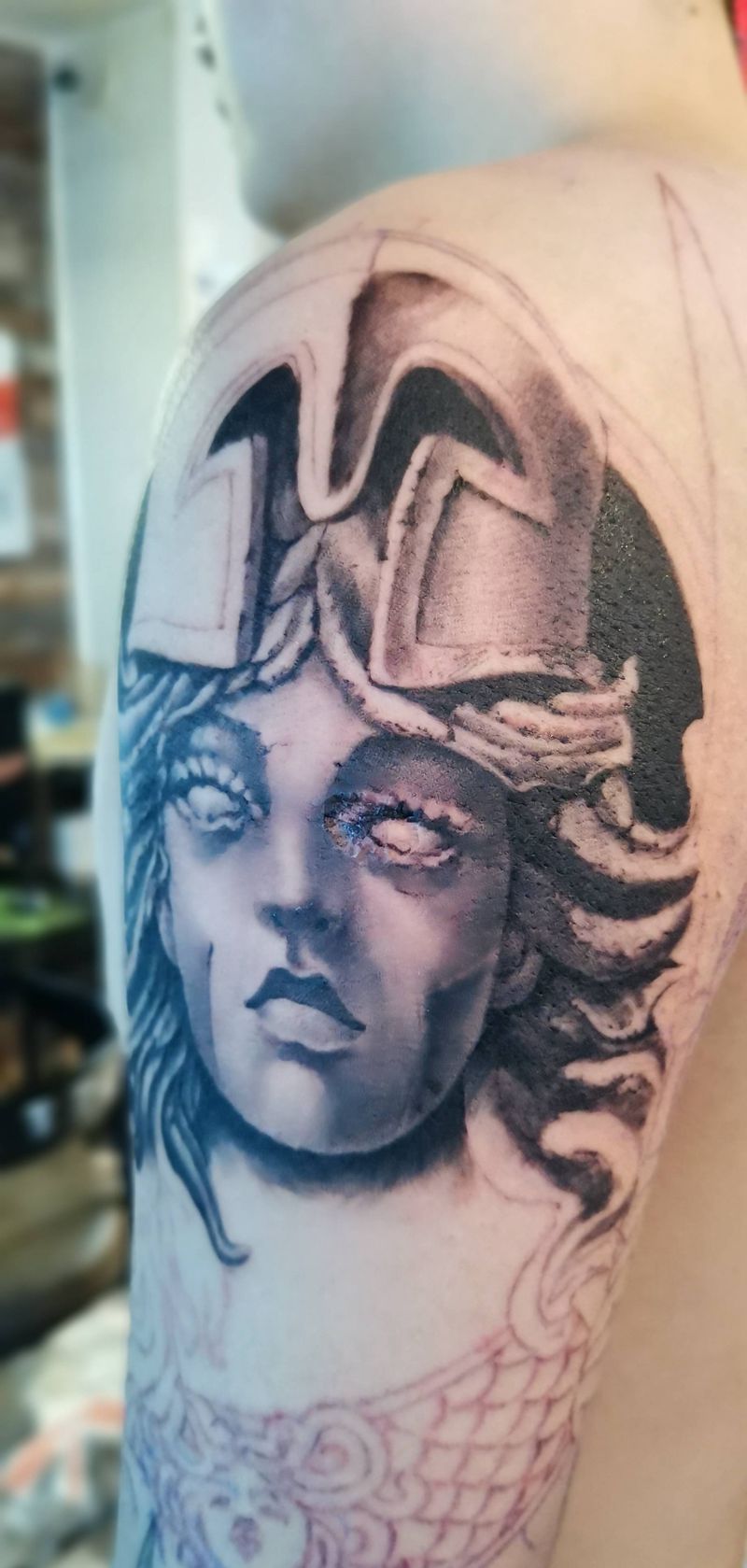 希腊女神纹身图片_欧美写实纹身图案