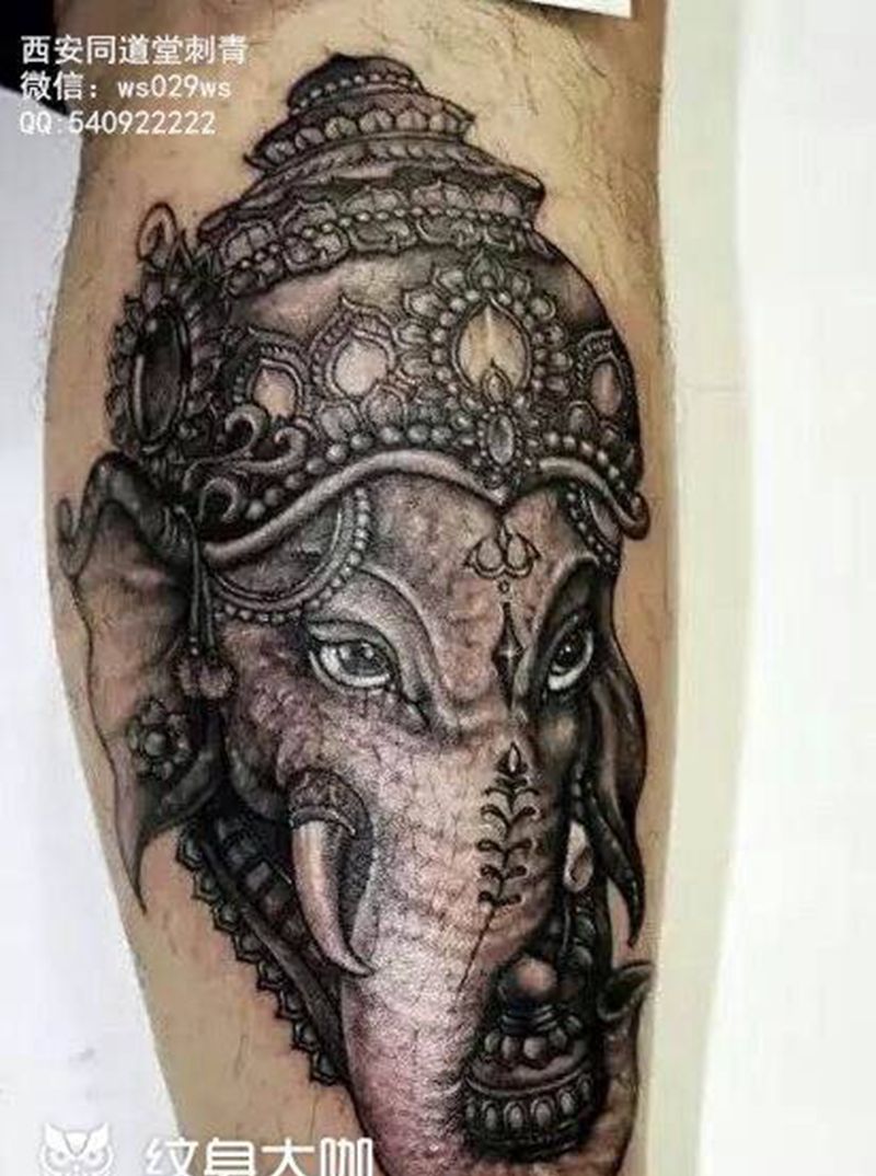 同道堂刺青纹身作品纹身图片_培训西安同道堂宗教动物鬼神原创手稿成品纹身图案