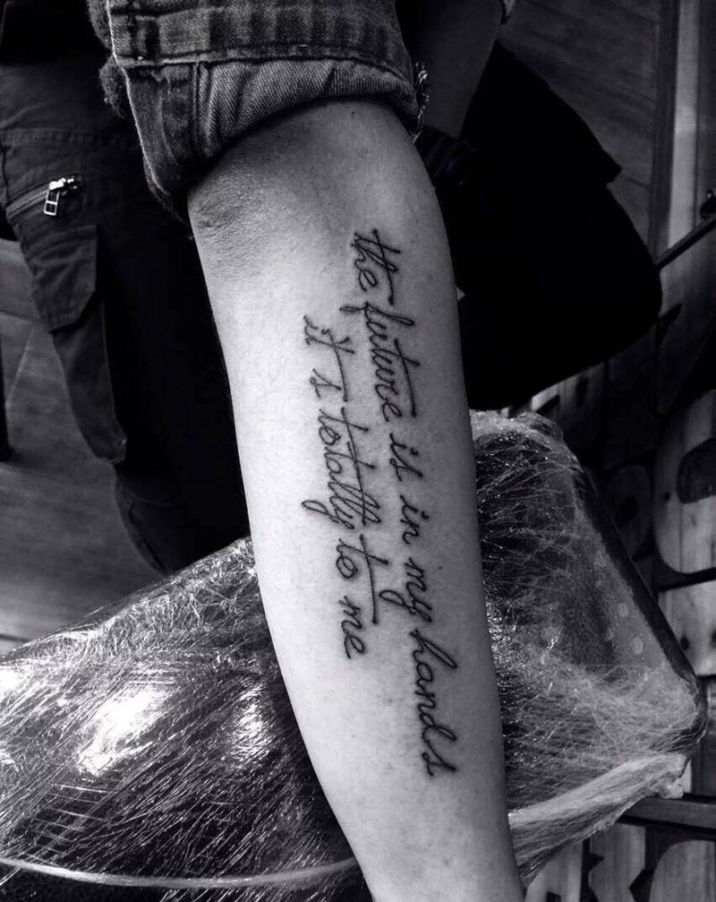 本店字体纹身作品纹身图片_肩部颈部手部手臂手稿成品字符欧美原创情侣纹身图案