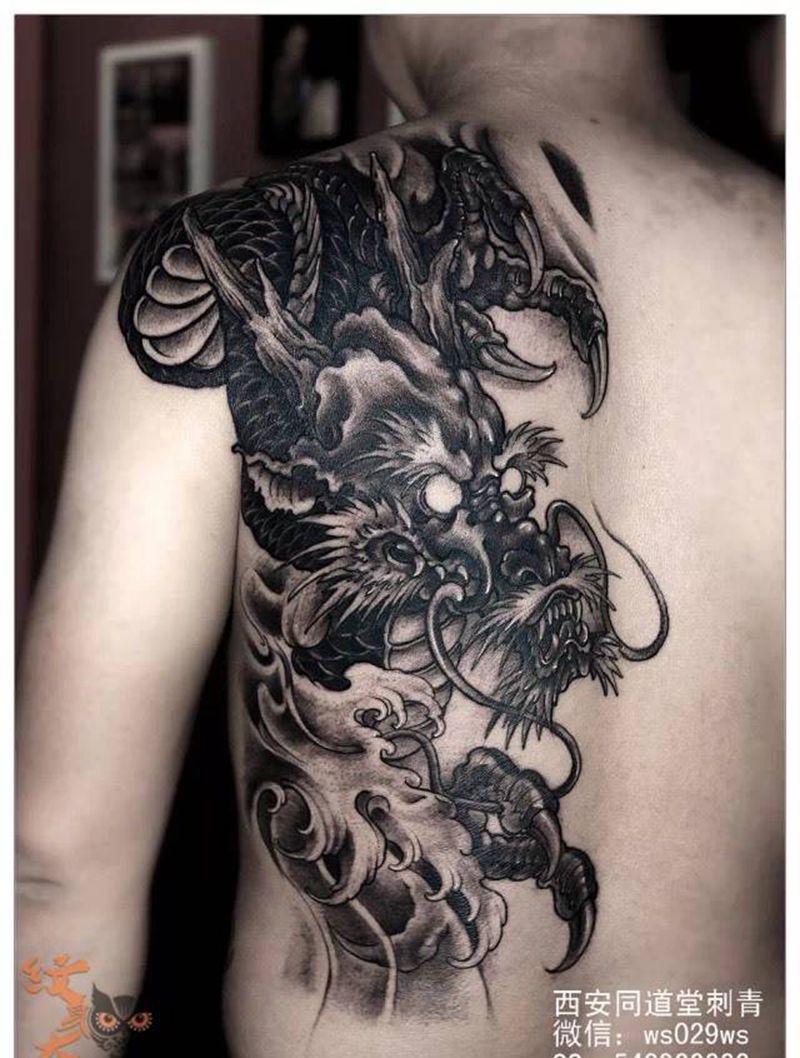 同道堂刺青纹身作品纹身图片_传统动物人物宗教原创腰部西安西安刺青纹身图案