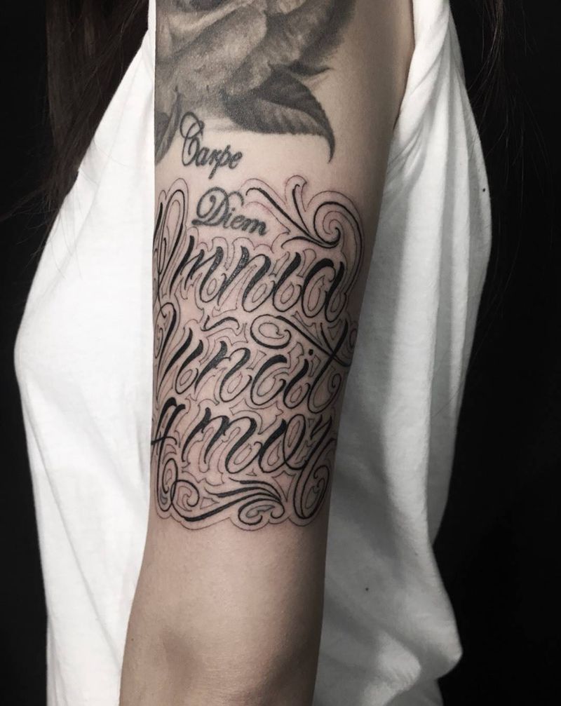 花体字纹身图片