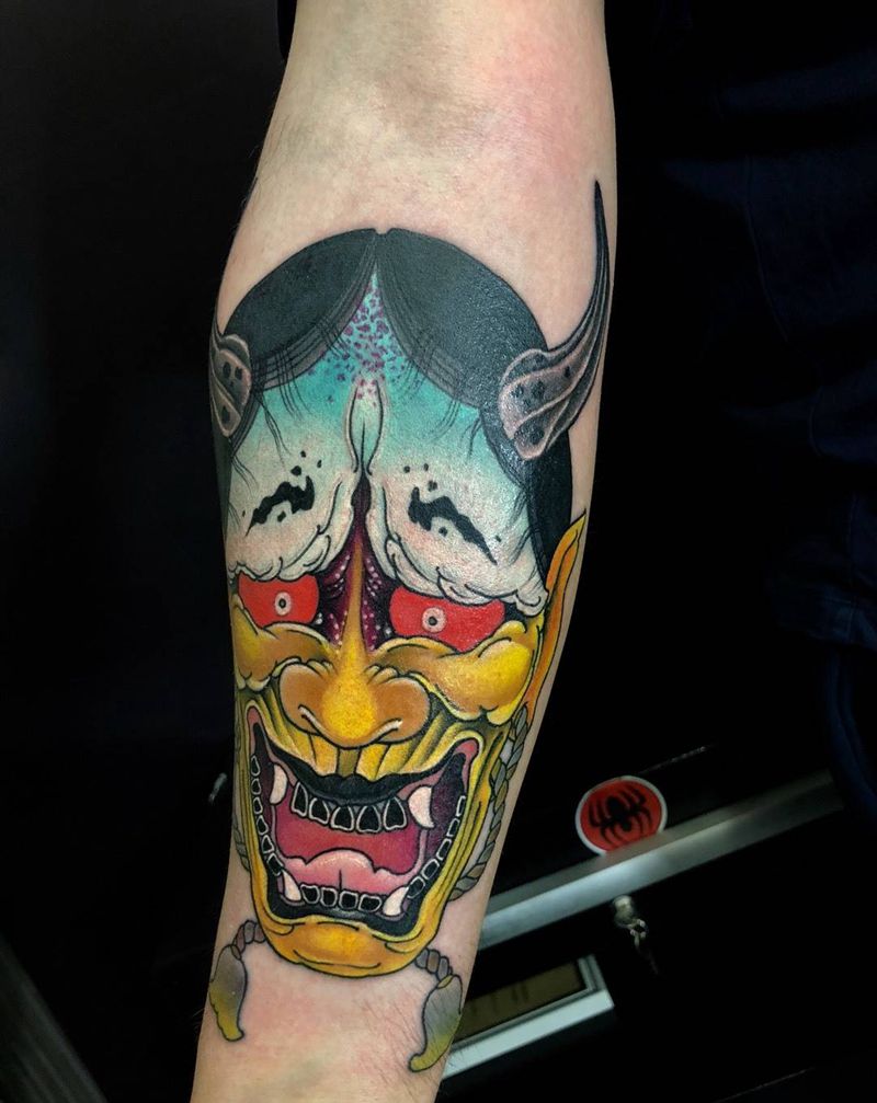 般若纹身纹身图片_西安刺青西安动物传统手臂成品纹身图案