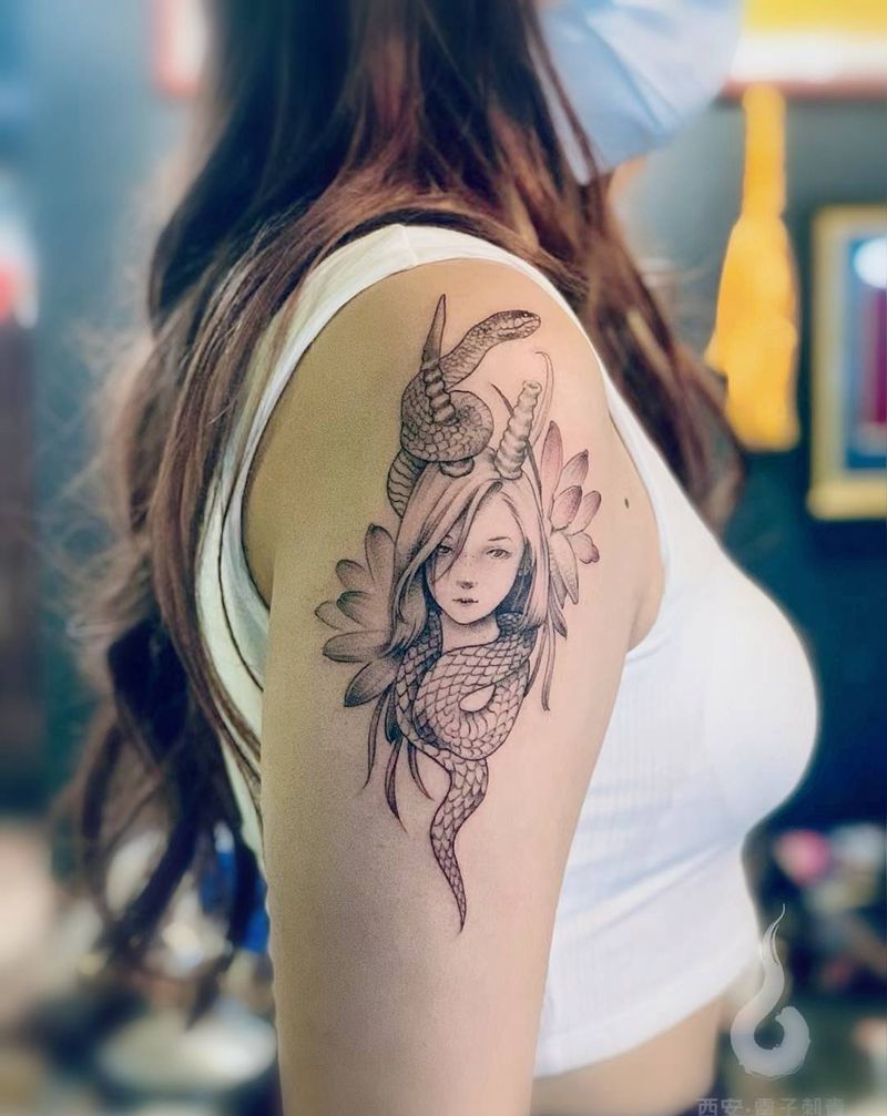 素花纹身图片_点刺定制纹身图案