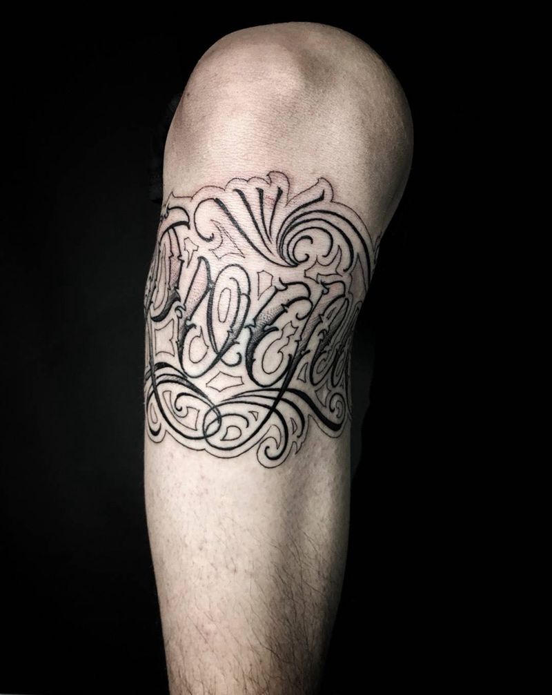 花体字纹身图片