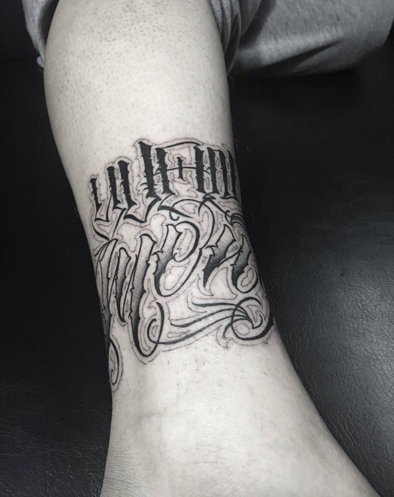 原创花体字纹身图片