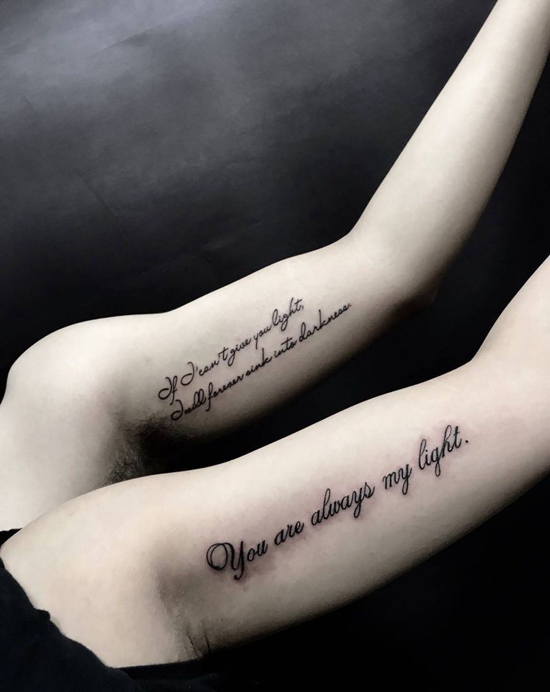 字体纹身纹身图片_小西安西安刺青清新英文成品手臂原创纹身图案