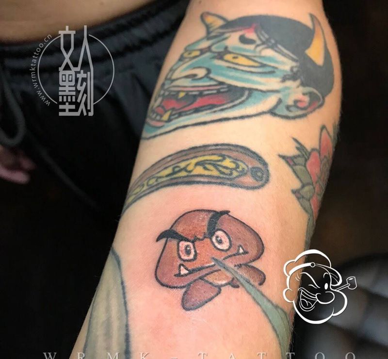 邪恶蘑菇纹身图片