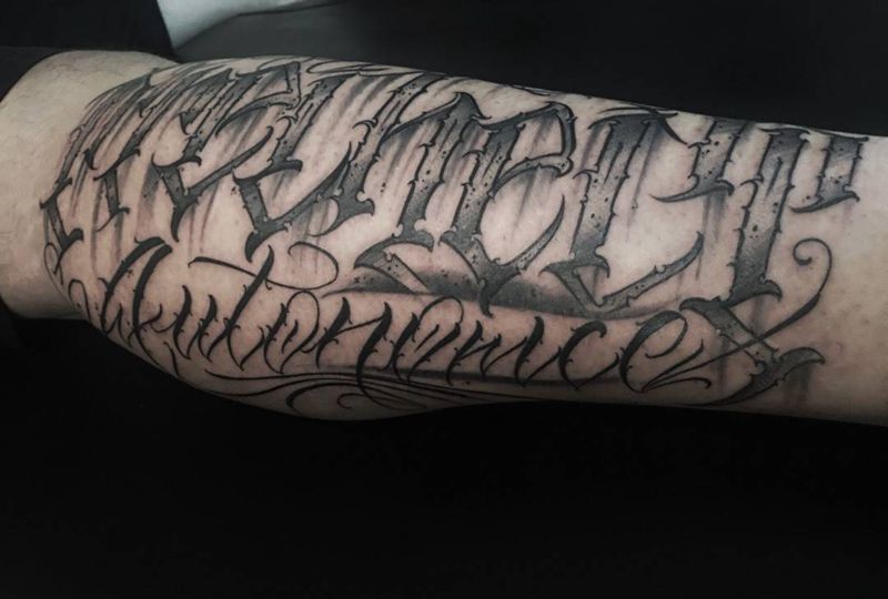 花体字纹身图片