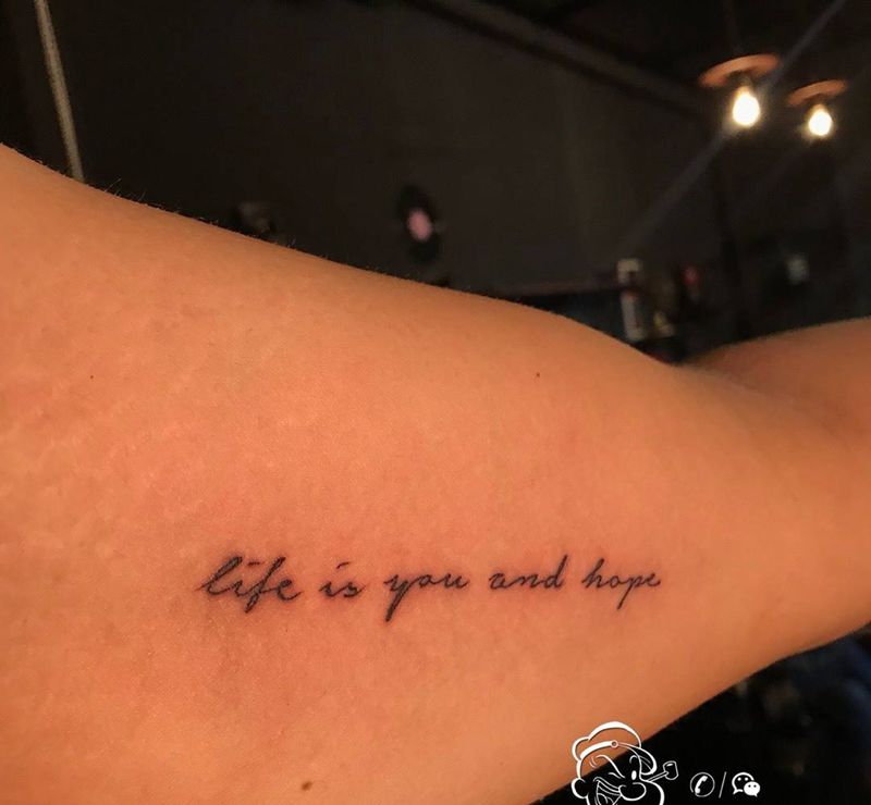 生命就是你和希望纹身图片