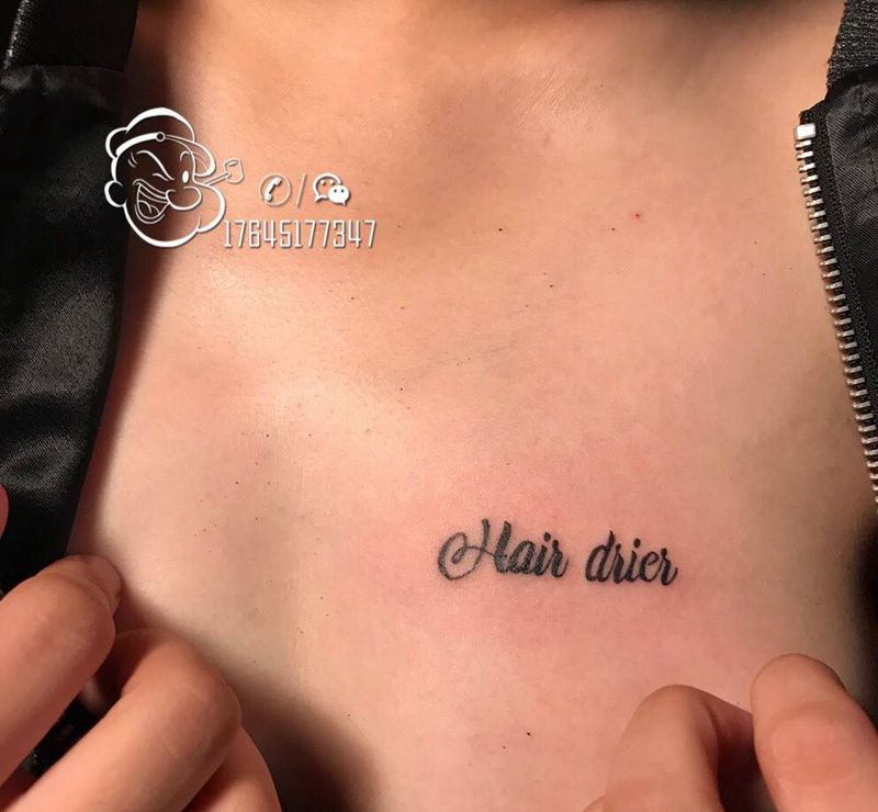 吹风机纹身图片