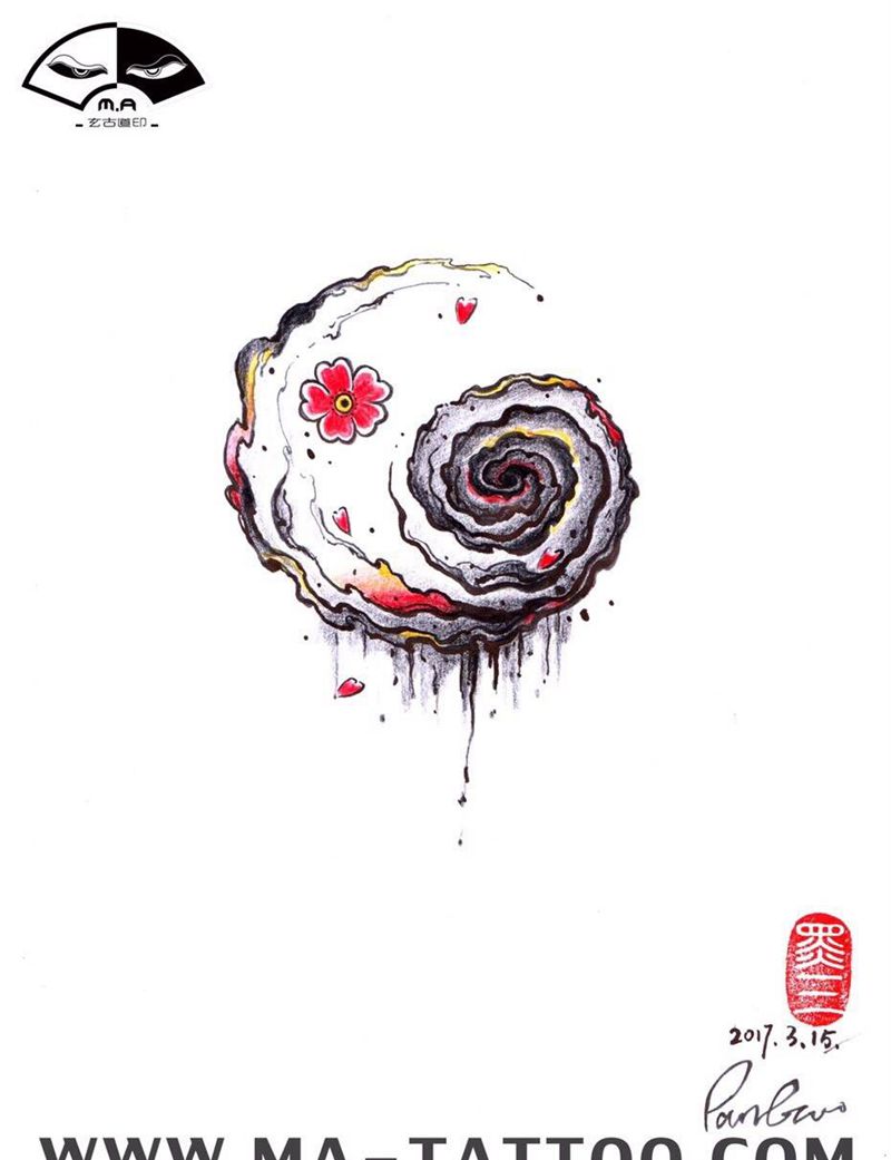 圈圈点点纹身图片