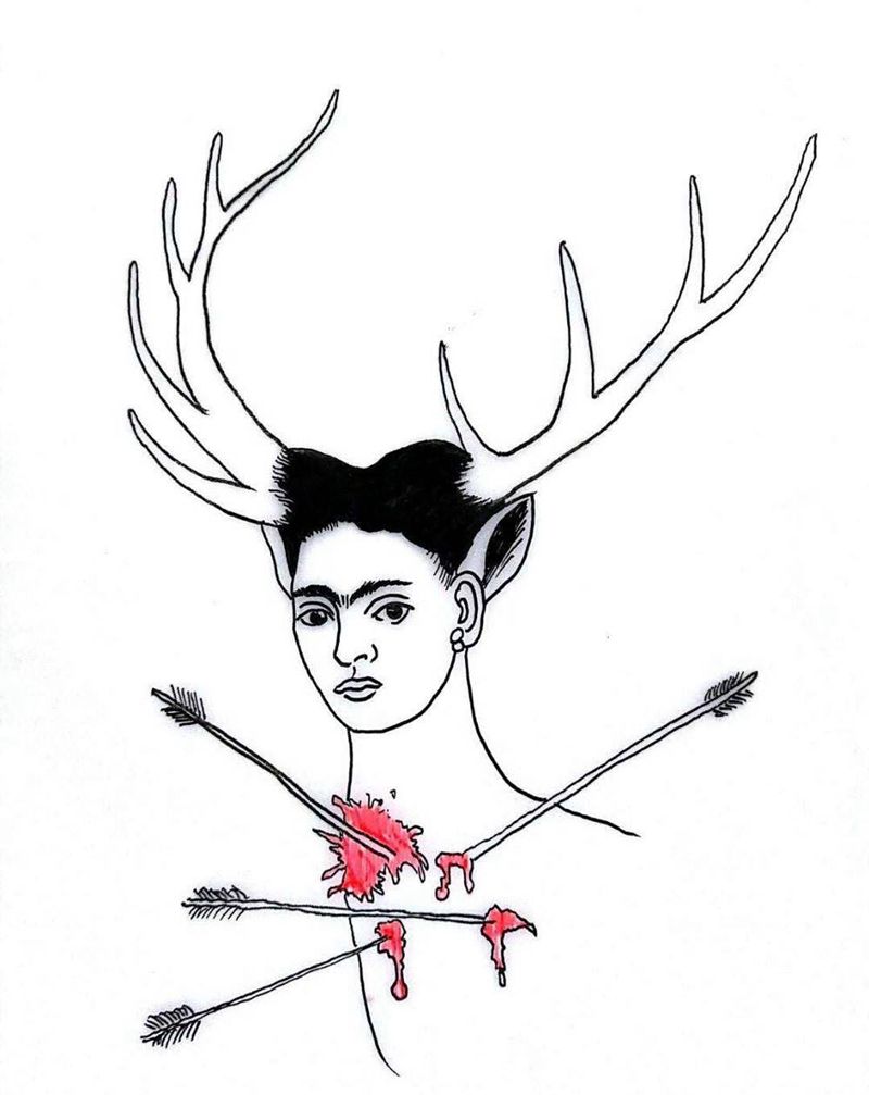 画画的意义纹身图片_抽象情侣原创胸部成品纹身图案