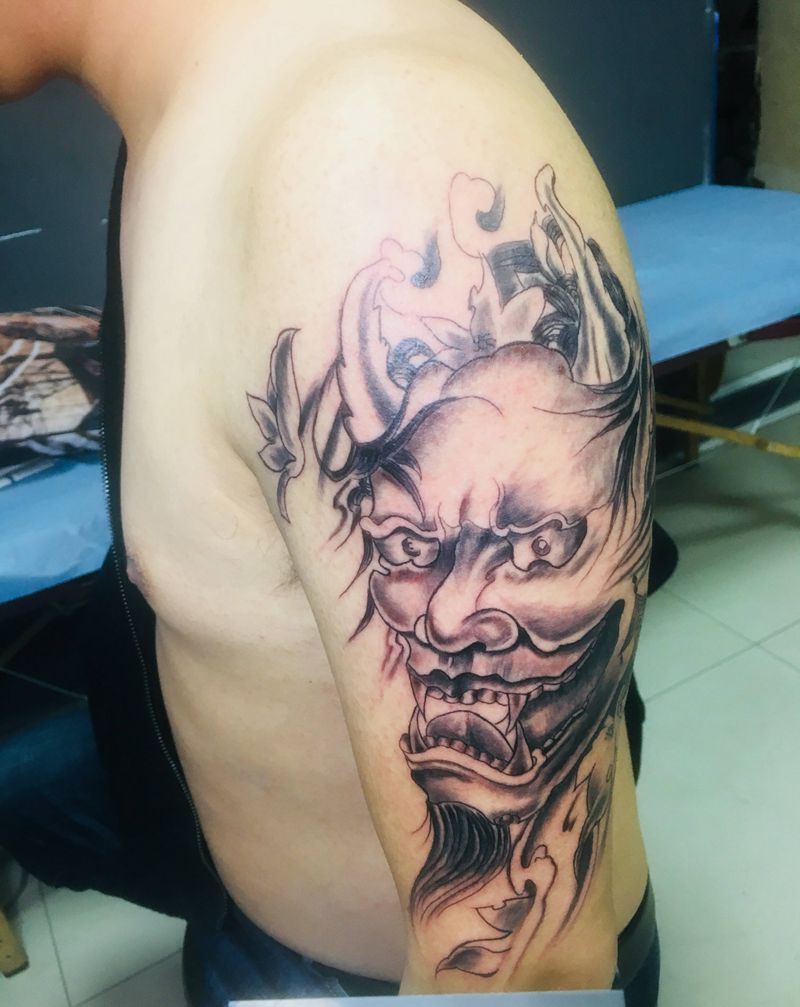 般若纹身图片_手臂老传统纹身图案