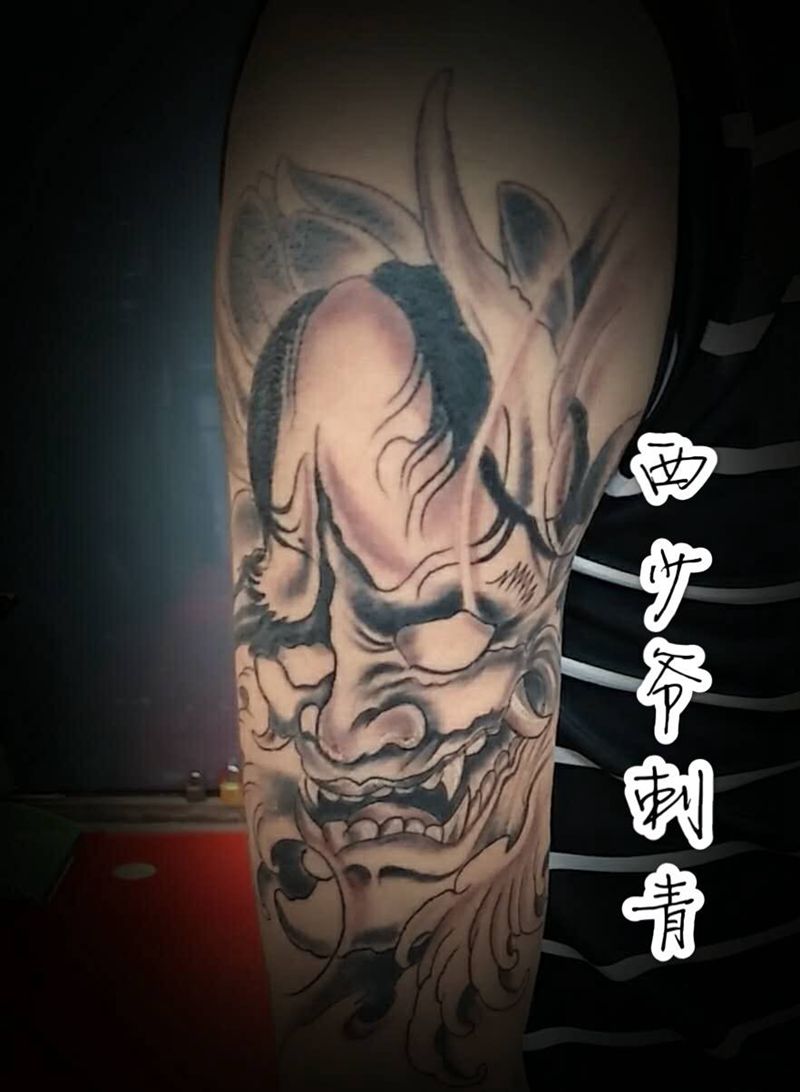 般若纹身图片_手臂新传统纹身图案