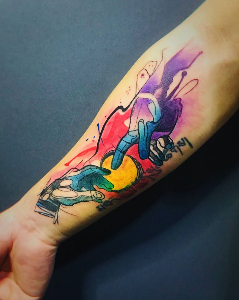 水彩纹身图片_水彩纹身图案