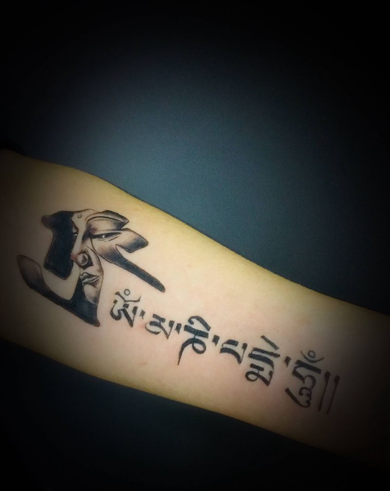 梵文纹身图片_手臂纹身图案