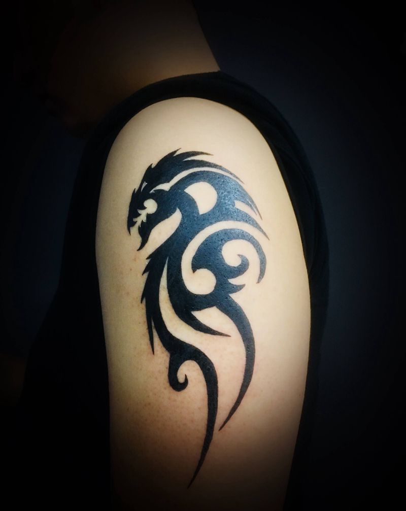 龙纹身图片_手臂纹身图案