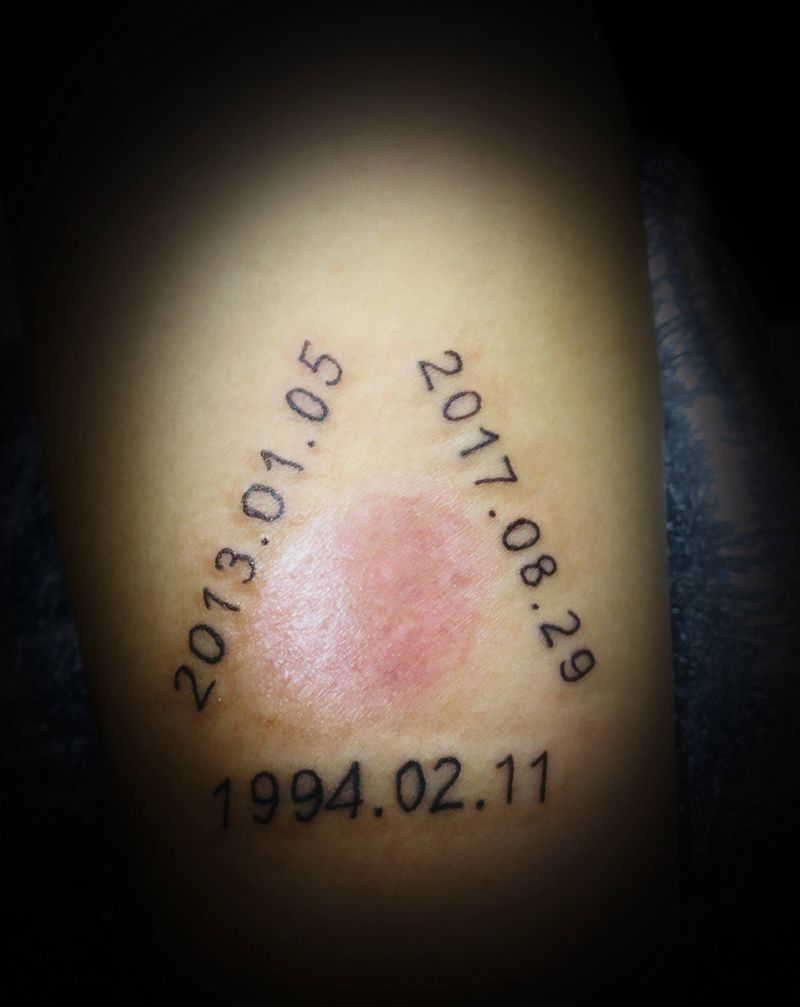 数字生日纹身图片_手臂纹身图案