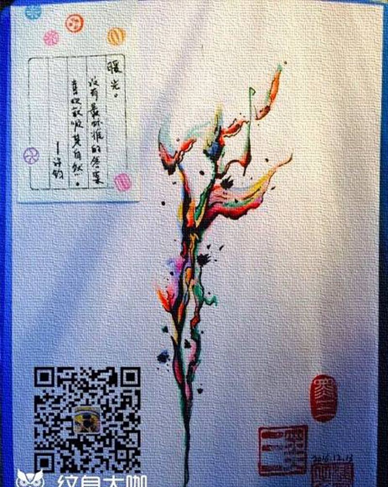 暖光，纹身图片