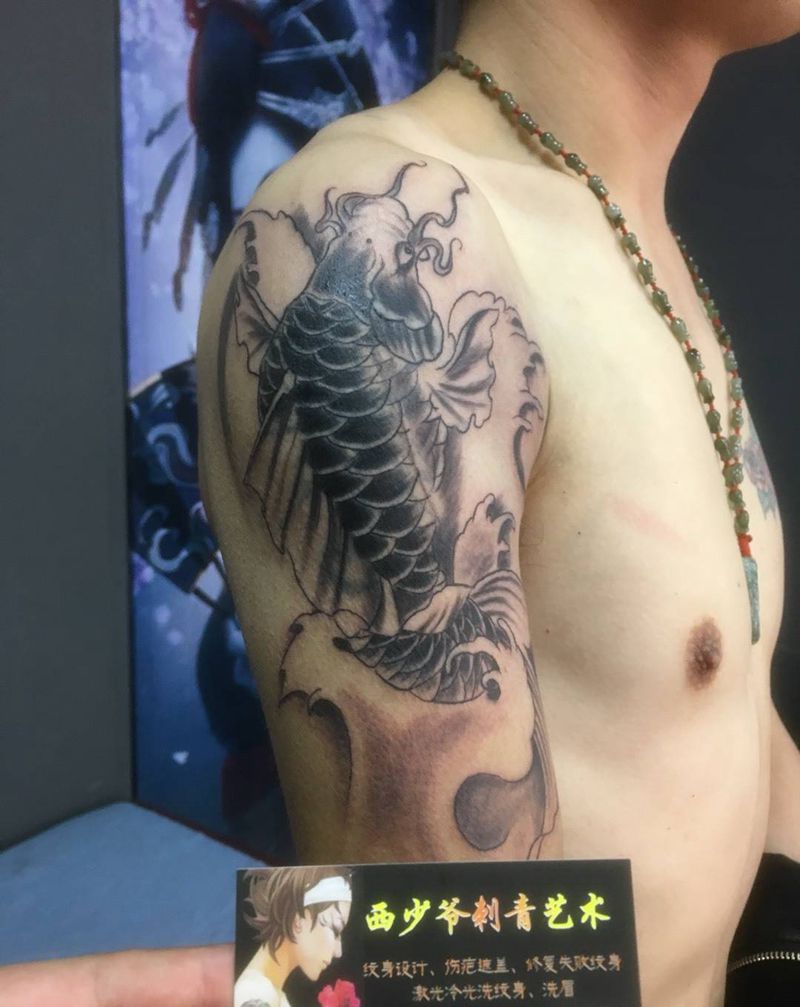 大臂鱼遮盖纹身图片