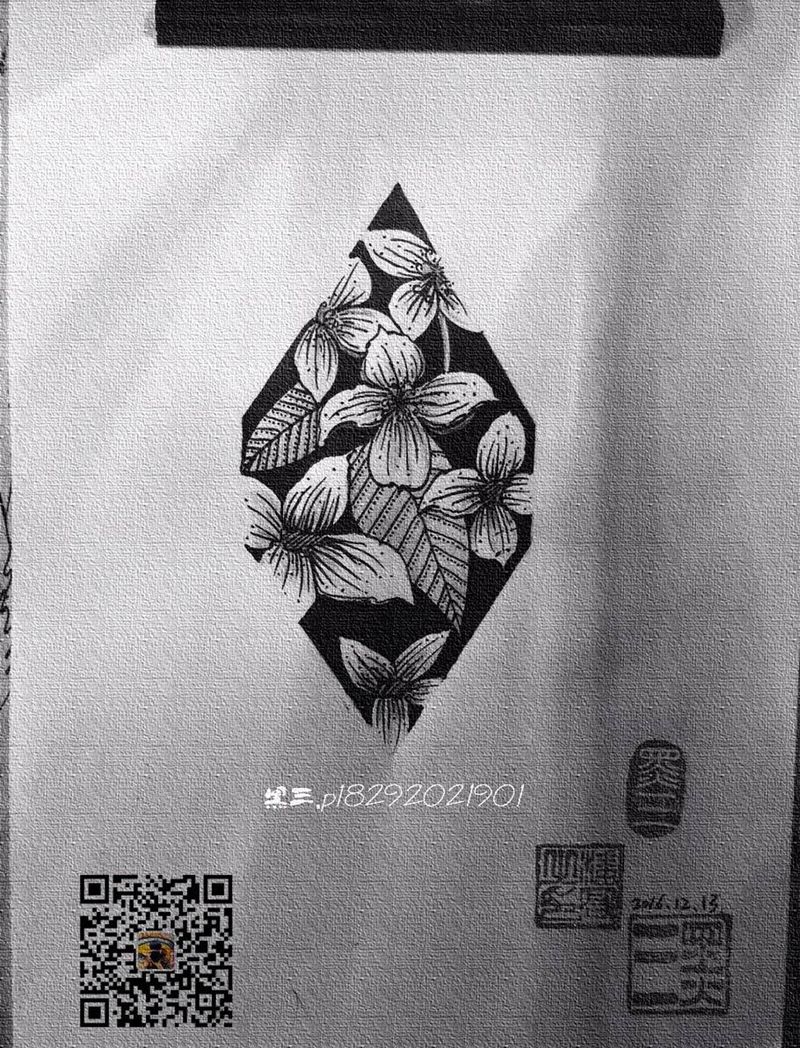 荛花，纹身图片