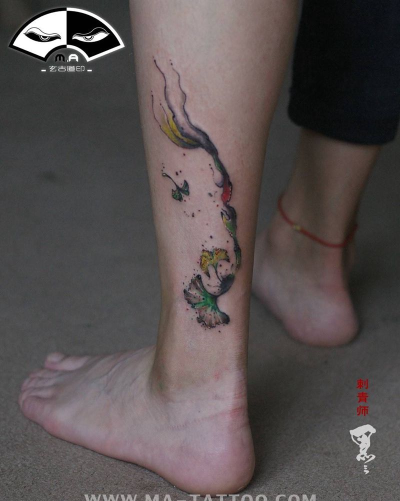 原创作品《阿勒泰的秋天》。纹身图片