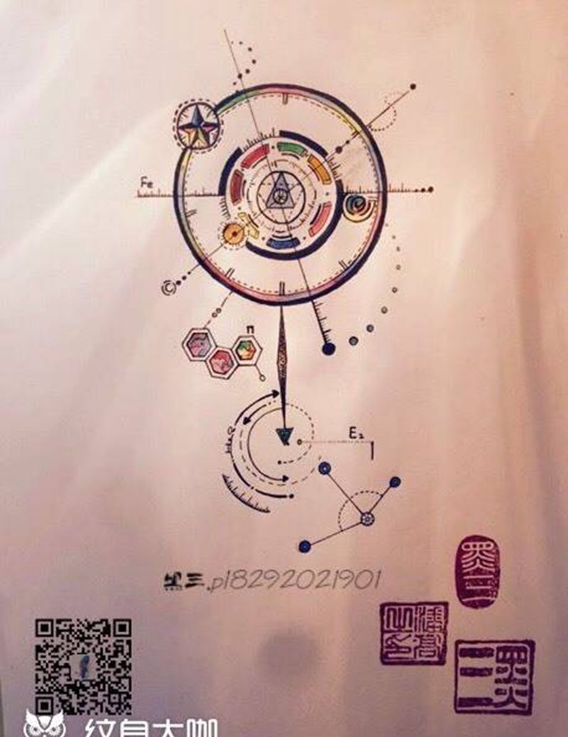 托思那些青春的痕迹，纹身图片