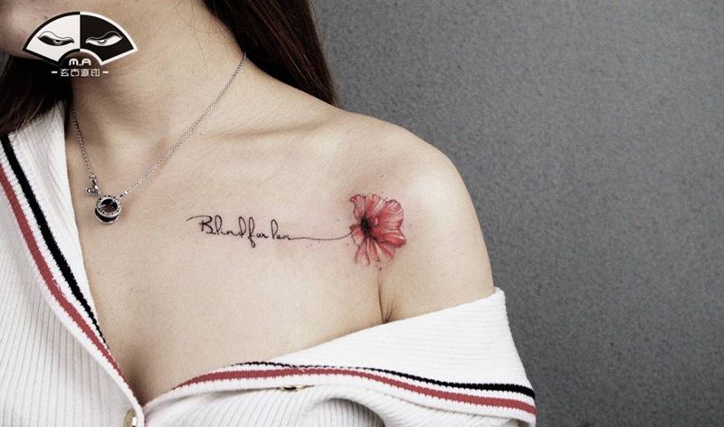 思纹身图片_手臂手部水彩几何花小清新纹身图案