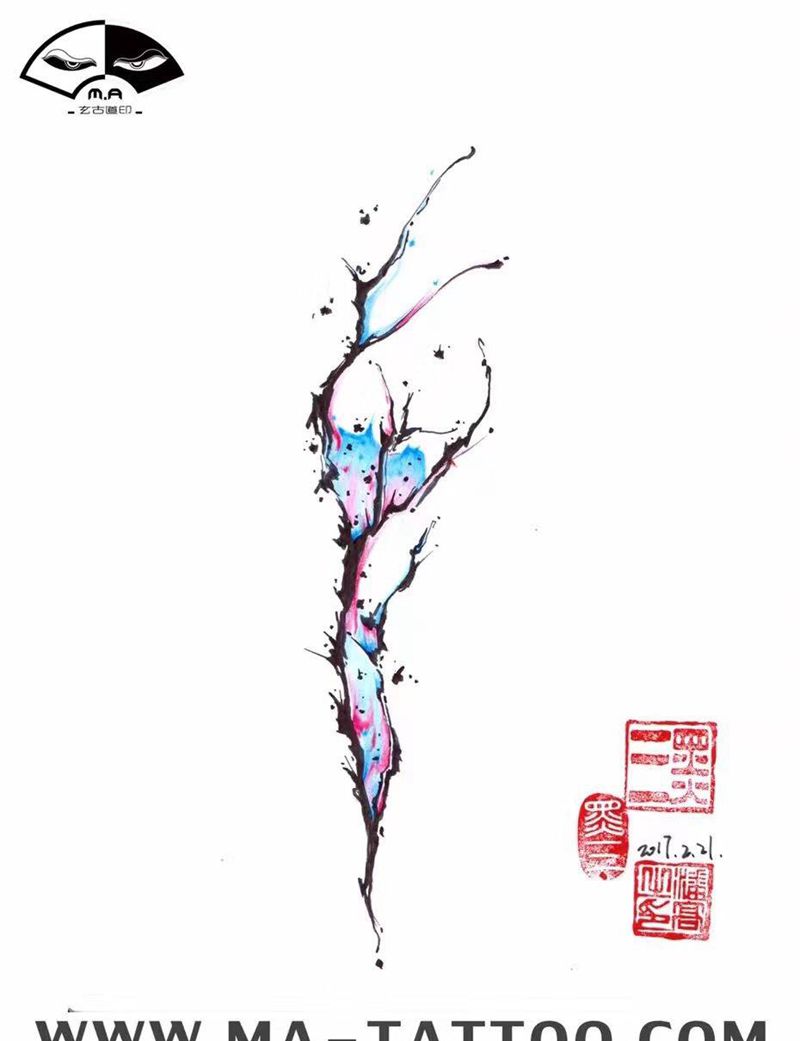 落纹身图片