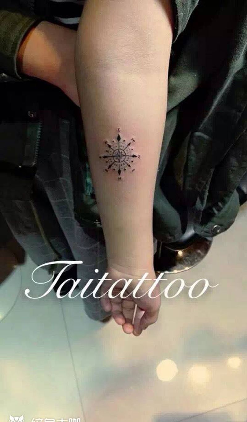 指南针纹身纹身图片