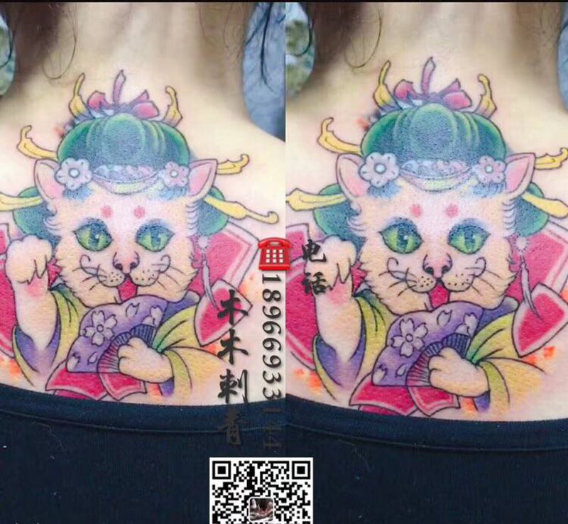 木木刺青纹身图片_背部纹身图案