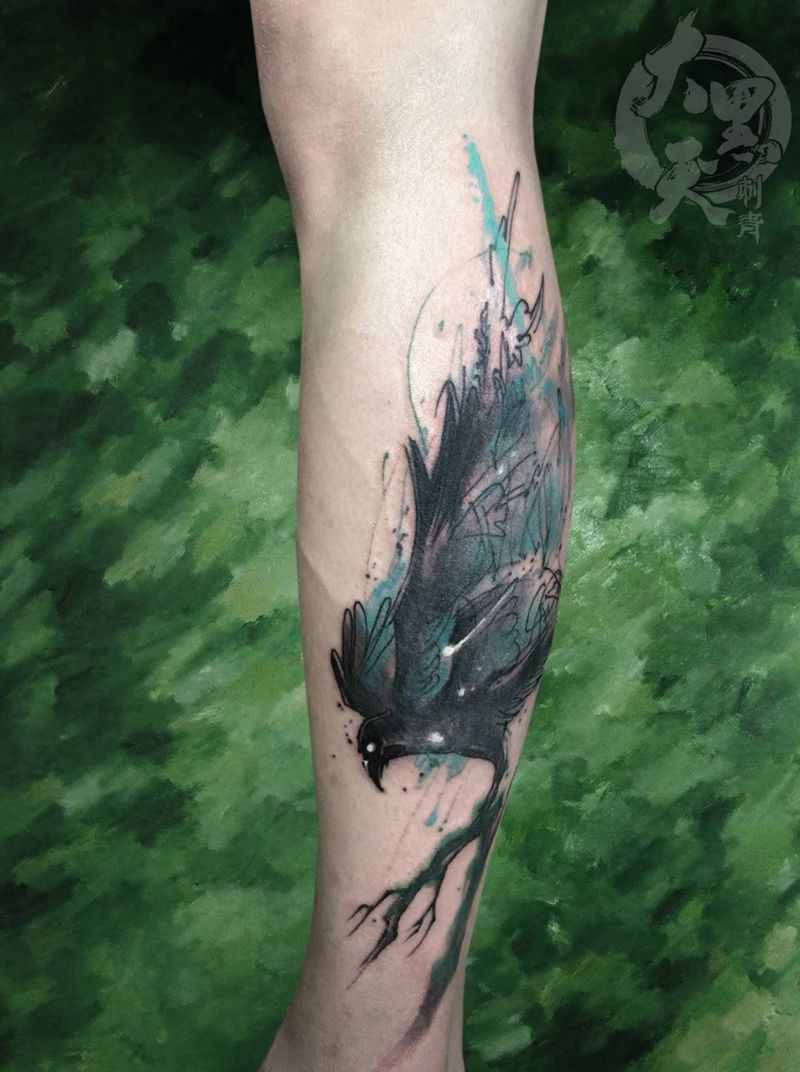 渡鸦纹身图片