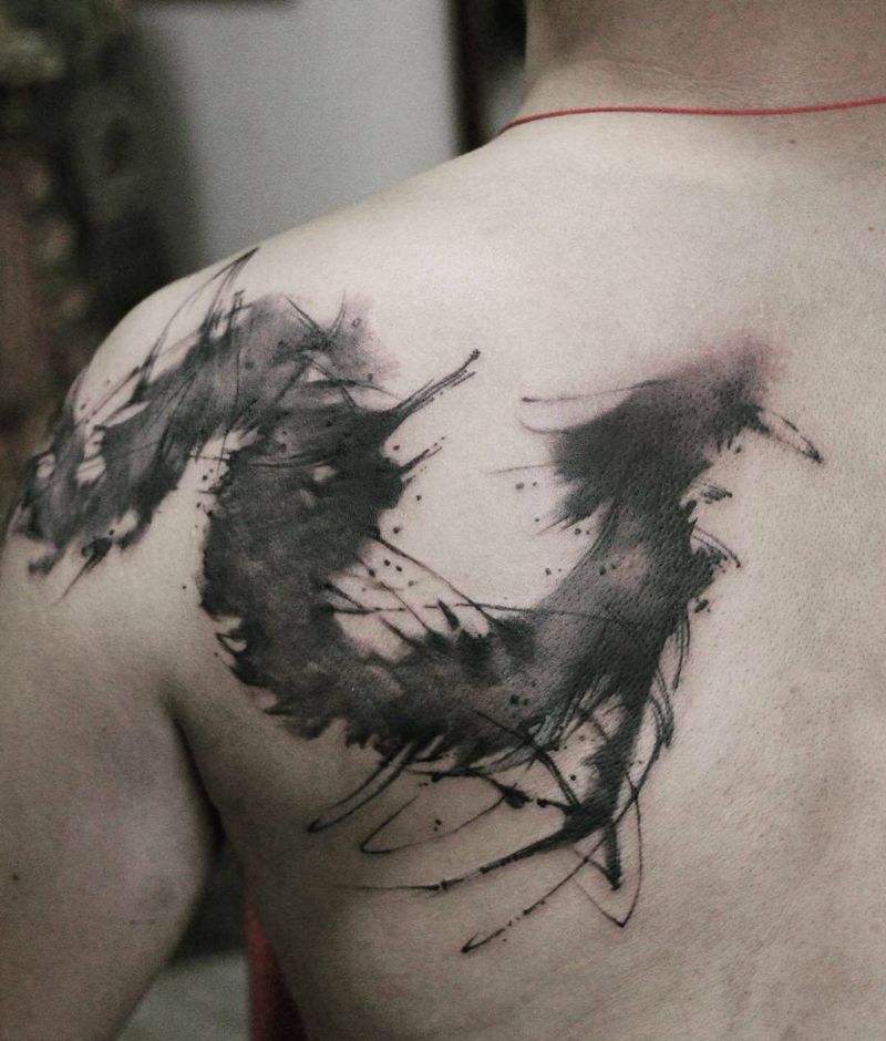 过肩龙纹身图片