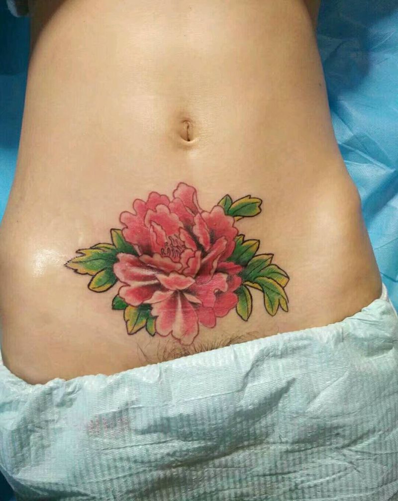 抛妇产遮盖纹身图片