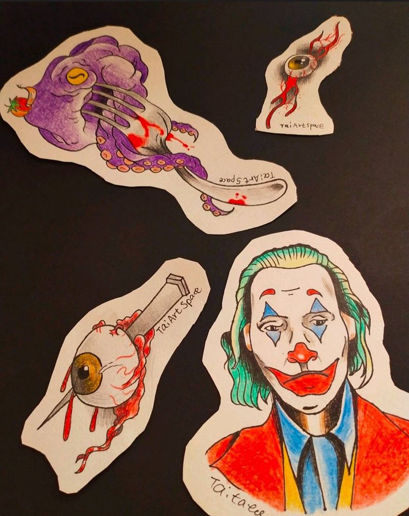 三木嘎手稿～可以纹身纹身图片_New SchoolOld School纹身图案