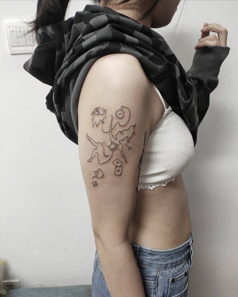 后现代风格纹身图片_手臂纹身图案