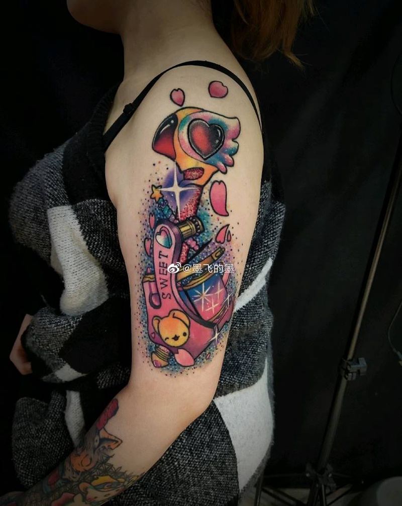 纹身机纹身图片_Old School纹身图案