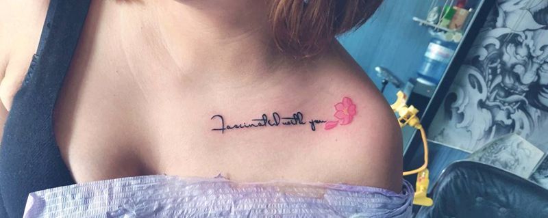 英文纹身图片_胸部纹身图案