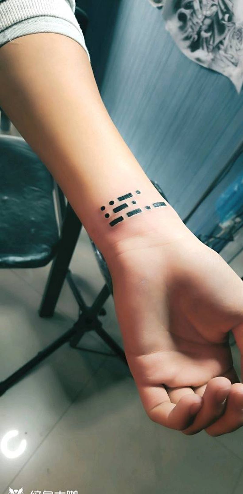 摩斯密码纹身图片_手臂纹身图案
