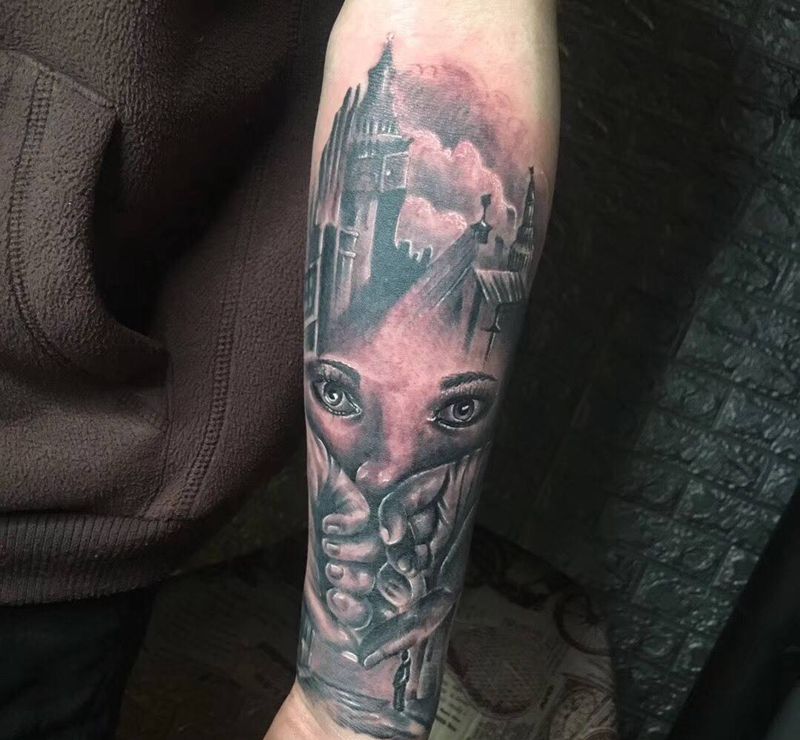 欧美妞妞纹身图片