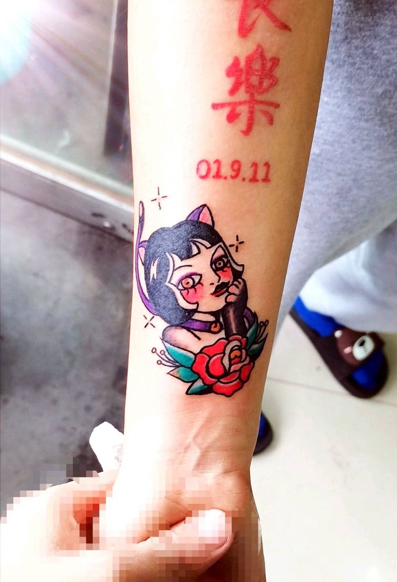 拼接纹身图片_手臂纹身图案