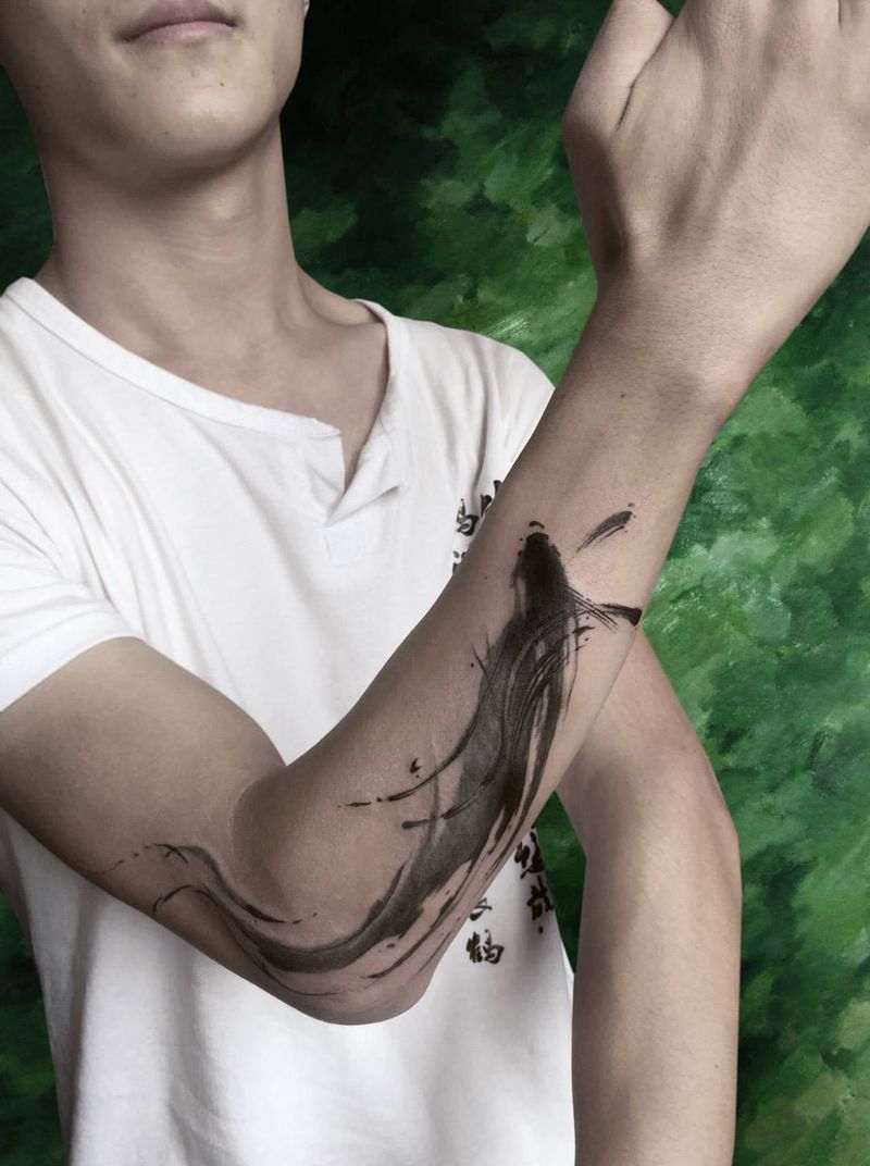 覆盖纹身图片_原创人物国画传统手部手臂成品纹身图案