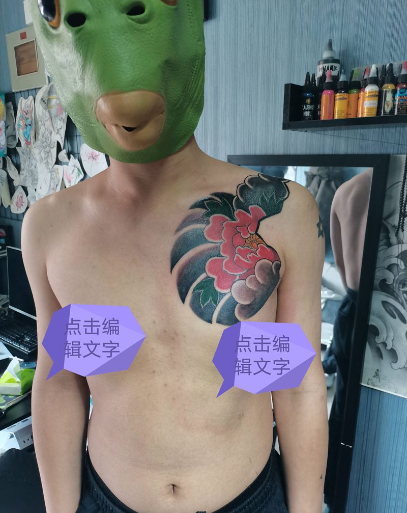 日式纹身图片_胸部纹身图案